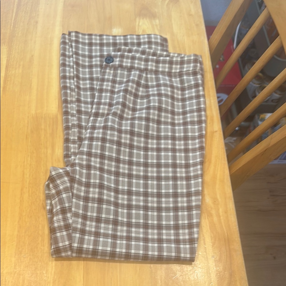 Plaid Brown Pants